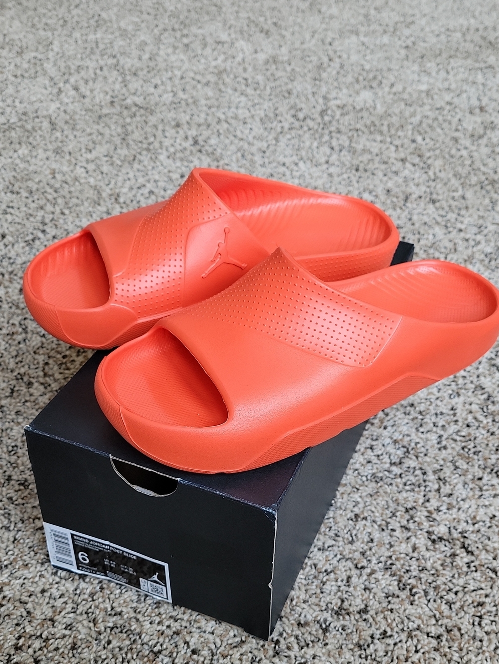 Jordan Orange Padded Slide Sandals